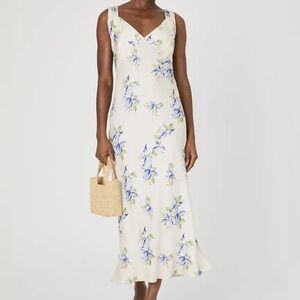 French Connection: Ennis Vivian Floral Satin Maxi Dress NWT Size 10